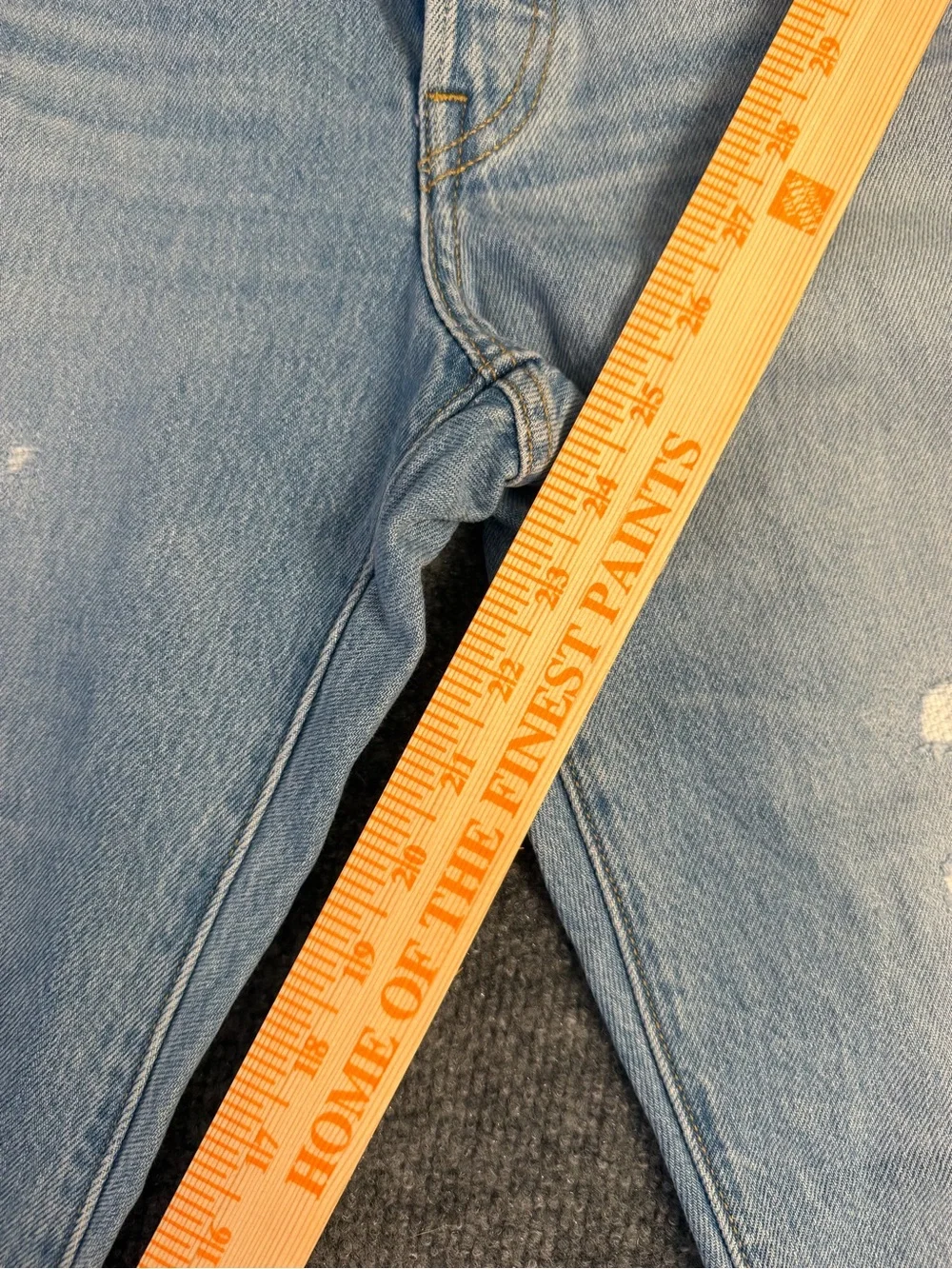 Levi's Light Blue Distressed Slim Straight Jeans